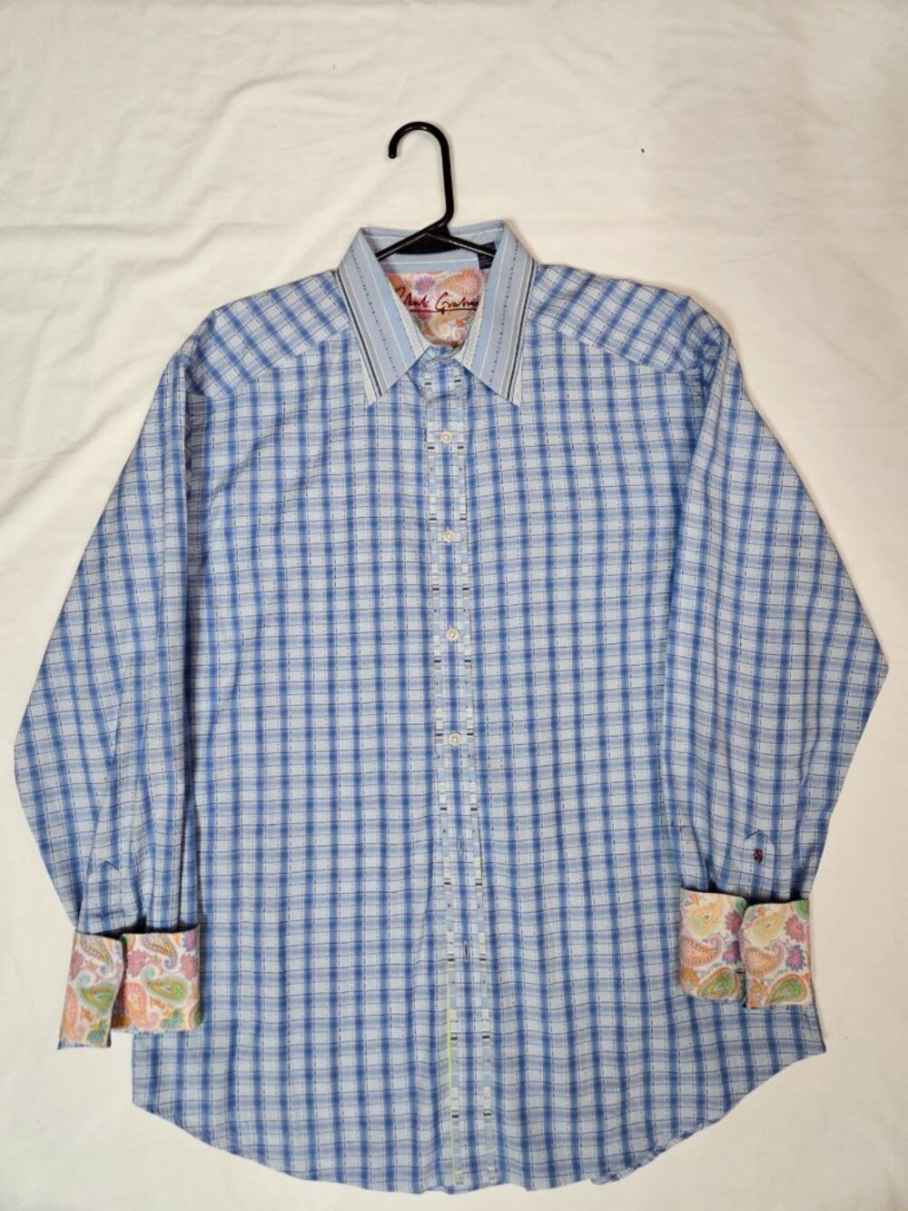🔥 RARE Robert Graham Paisley Accent Plaid Button Down Shirt 🔥